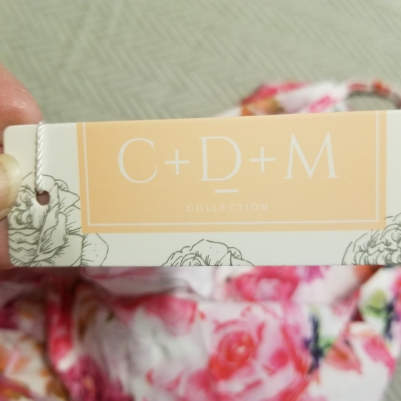 C+D+M Collection Sleeveless Spaghetti Strap Floral Midi Slip Dress NWT - Picture 8 of 15